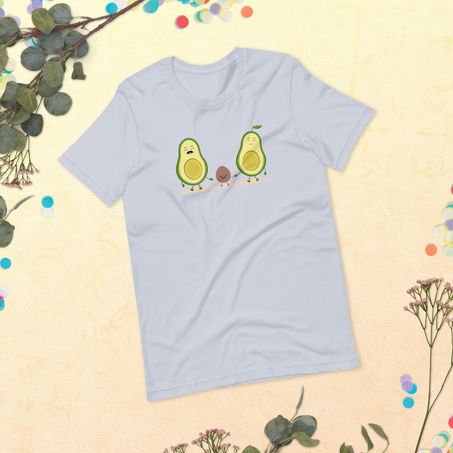 Avocado Family Matching Adult Unisex Shirt, Vegetarian Family, Funny Avocado Love Unisex t-shirt