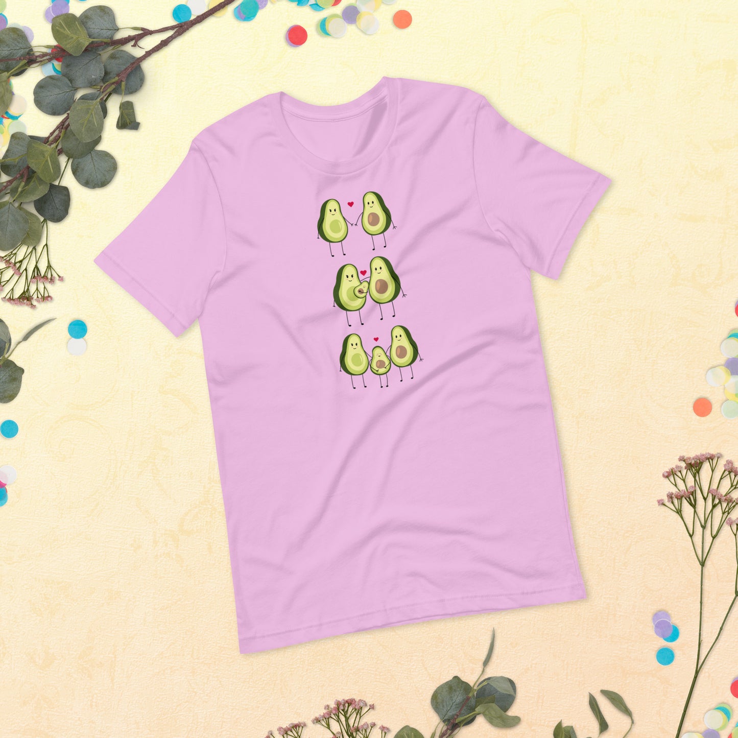 Avocado Family Matching Adult Unisex Shirt, Vegetarian Family, Funny Avocado Love Unisex t-shirt