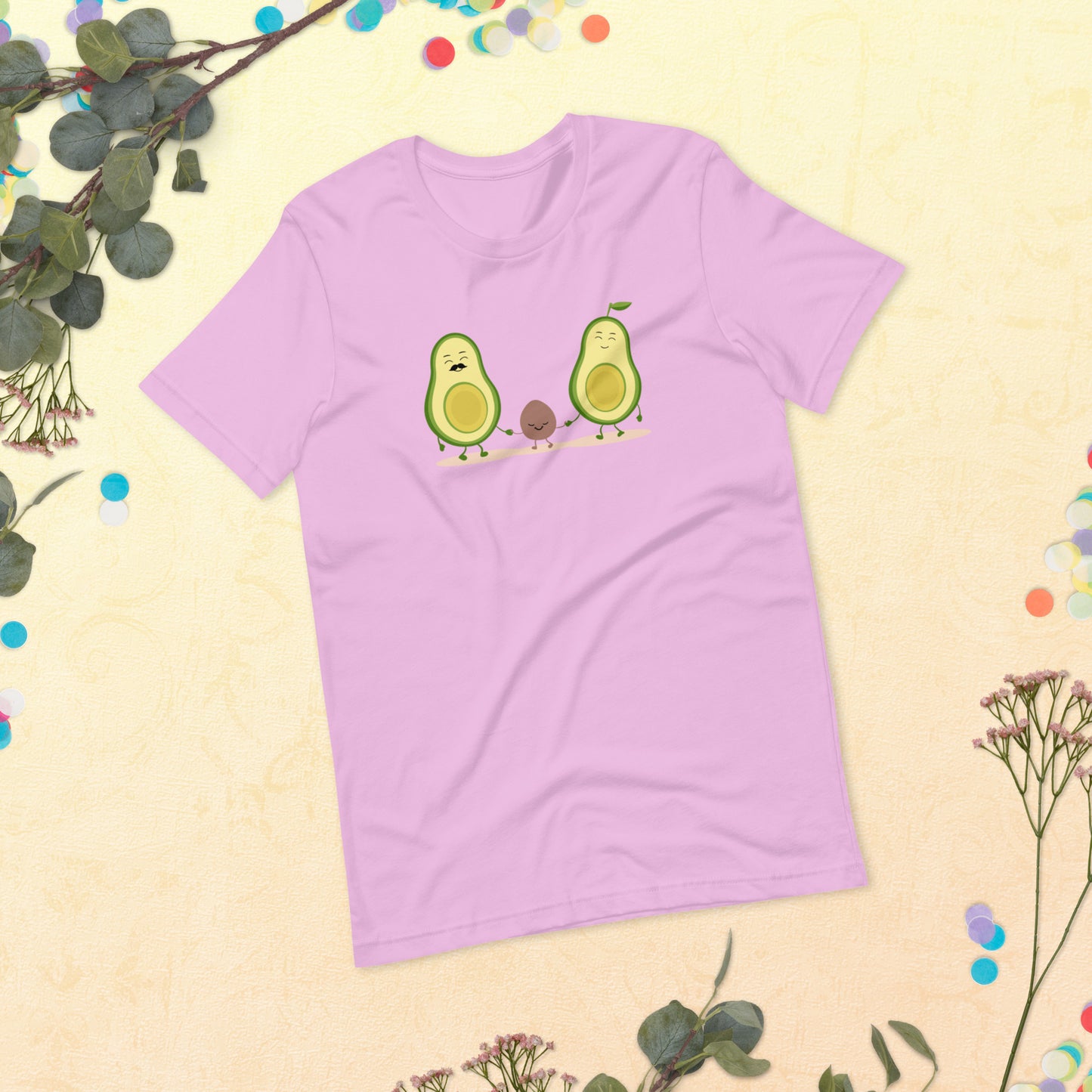 Avocado Family Matching Adult Unisex Shirt, Vegetarian Family, Funny Avocado Love Unisex t-shirt