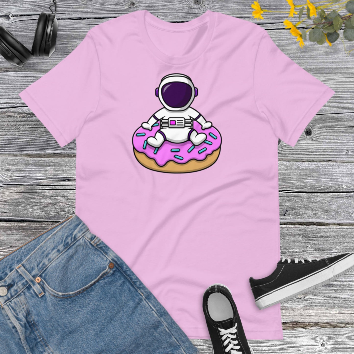 Astronaut Donutm, Donut Lover, Cute Astronaut Shirt, Sweet Lover Shirt, Donut Party Day Unisex t-shirt