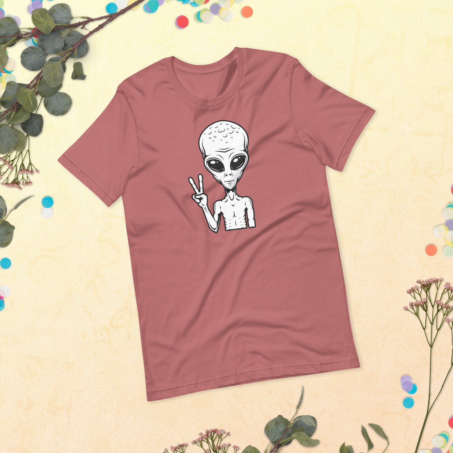 Alien Shirt, Peace Love Aliens, Funny Tee Cute, Alien Face Outfits, Space Lover, Alien face Unisex t-shirt