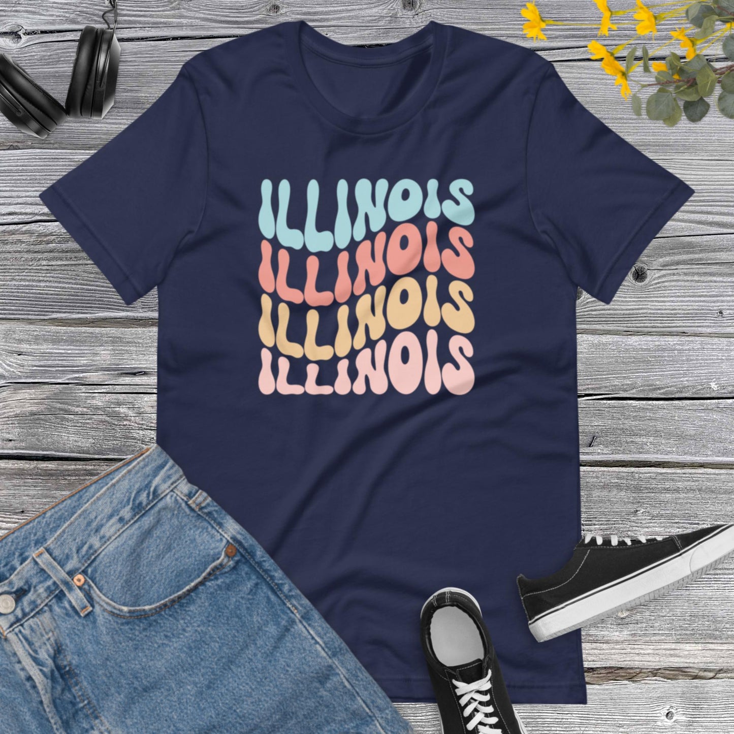 Illinois State Shirt, USA States Shirt, Illinois Gift, USA Travel shirt, Hometown Gift Tshirt, USA Trip Shirt, Illinois Lover Unisex t-shirt