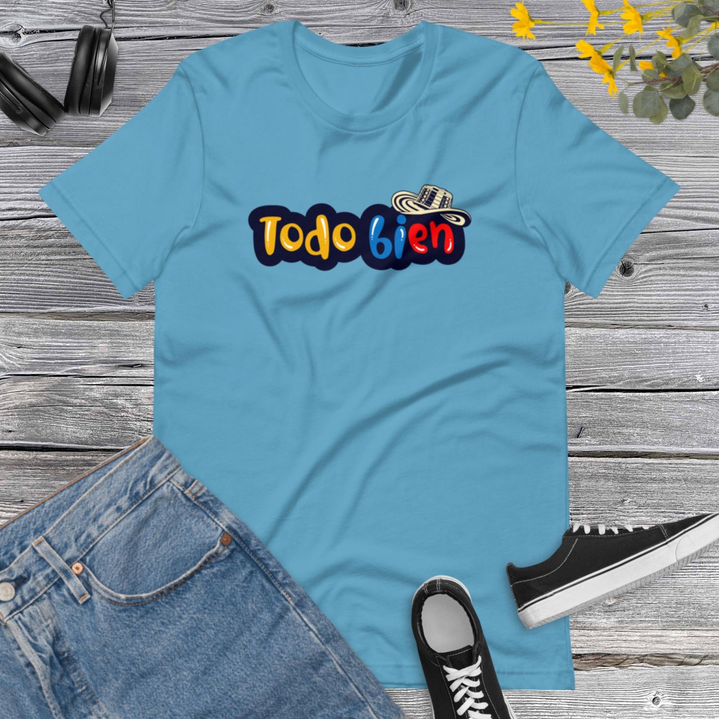 Todo Bien ! Colombia, I Love Colombia, Colombian, Latina Tee, Latino shirt, Colombia Gift, Colombia Traveler TopUnisex t-shirt