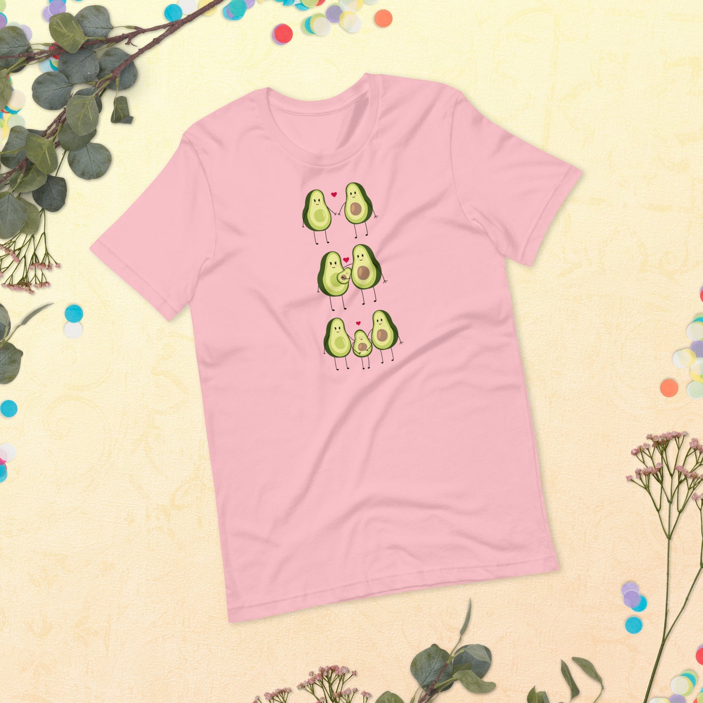 Avocado Family Matching Adult Unisex Shirt, Vegetarian Family, Funny Avocado Love Unisex t-shirt