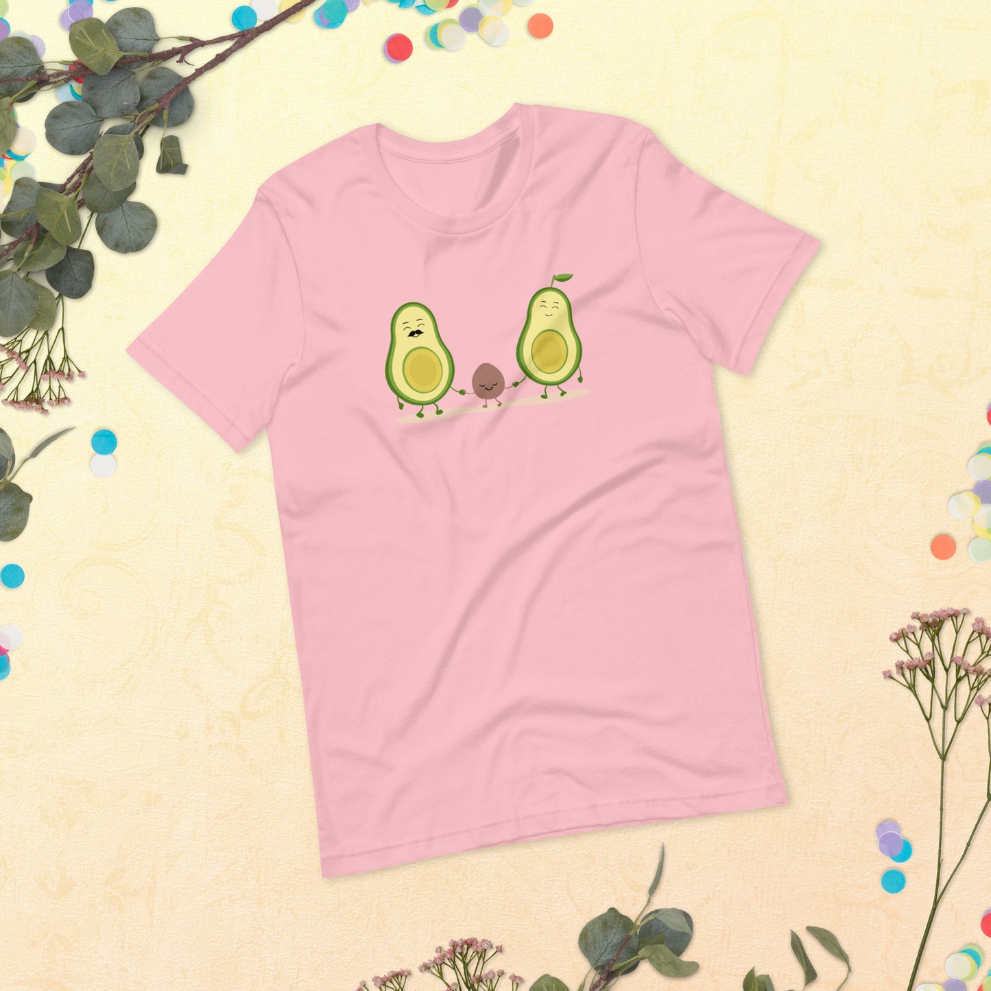 Avocado Family Matching Adult Unisex Shirt, Vegetarian Family, Funny Avocado Love Unisex t-shirt