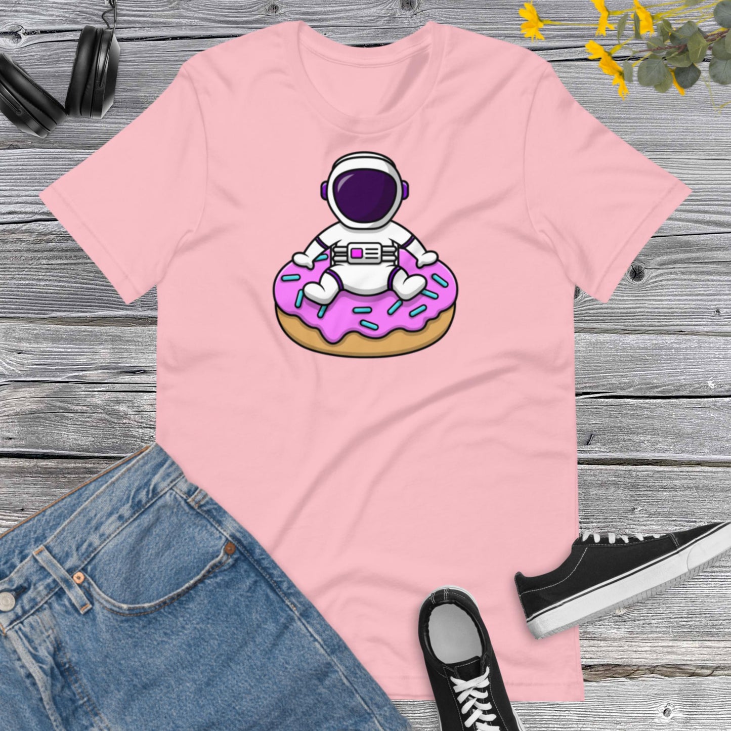 Astronaut Donutm, Donut Lover, Cute Astronaut Shirt, Sweet Lover Shirt, Donut Party Day Unisex t-shirt