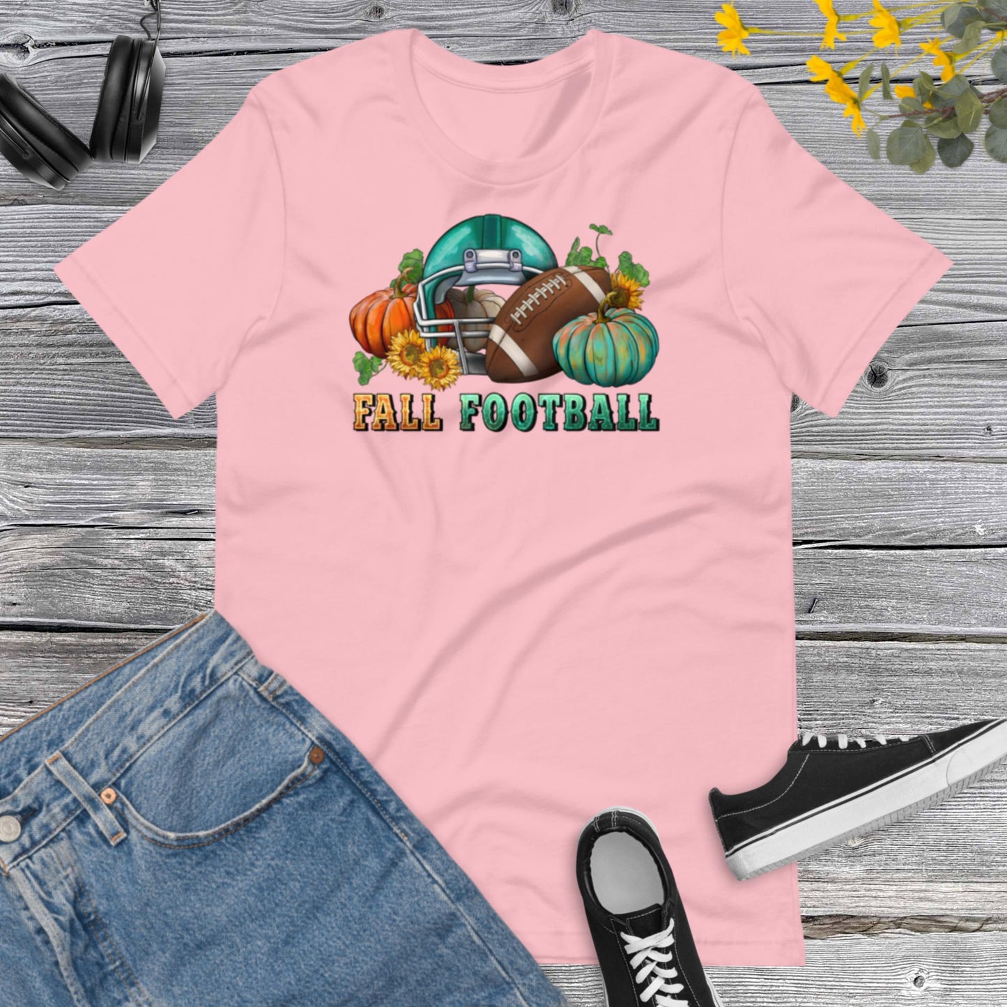 Fall Football, Football Ball, Football Lover, Pumpkin, Happy Fall, Football Game Day Unisex t-shirt