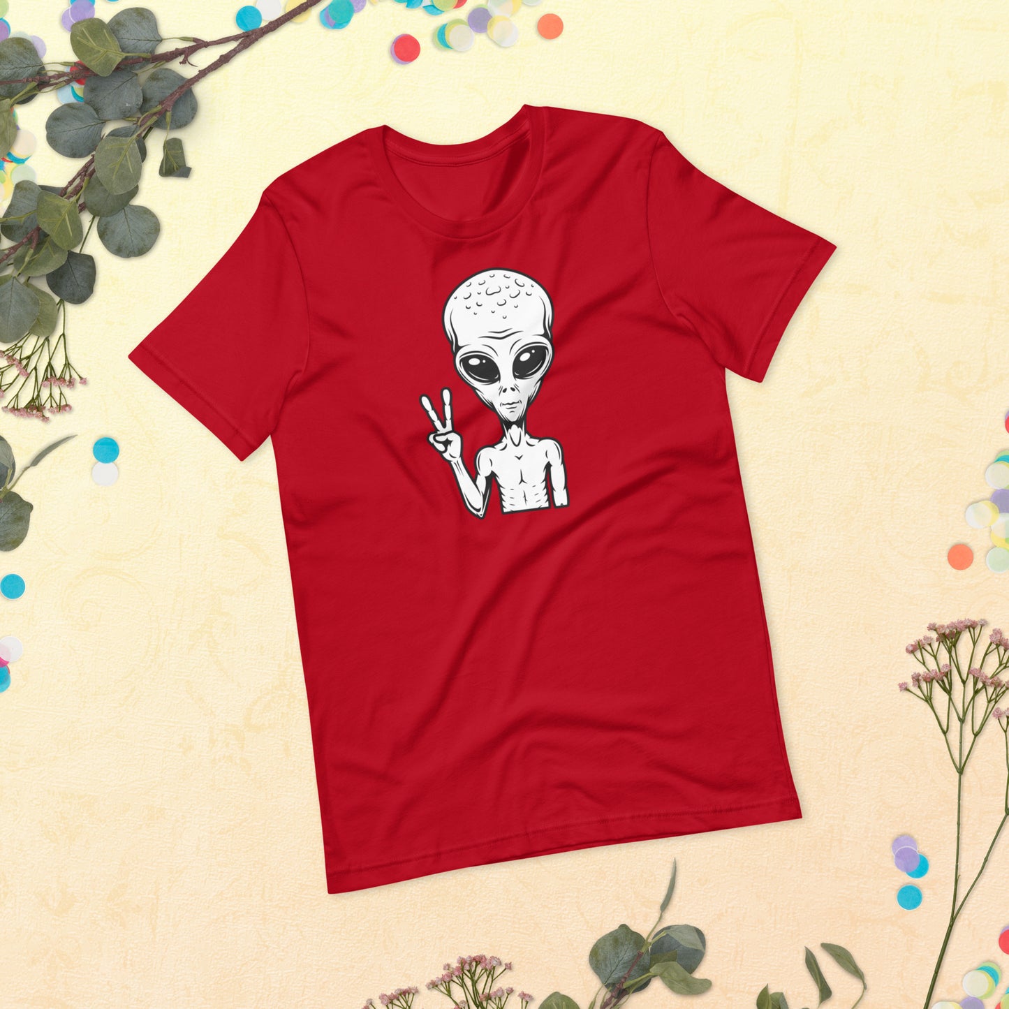 Alien Shirt, Peace Love Aliens, Funny Tee Cute, Alien Face Outfits, Space Lover, Alien face Unisex t-shirt