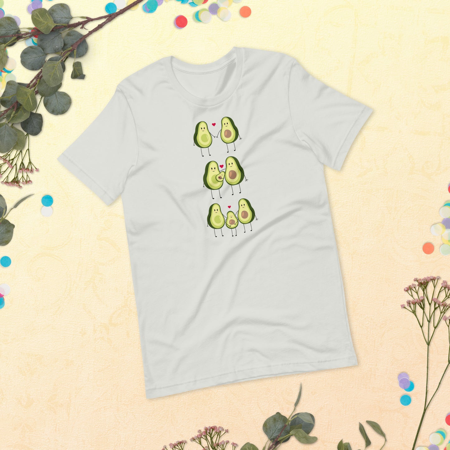 Avocado Family Matching Adult Unisex Shirt, Vegetarian Family, Funny Avocado Love Unisex t-shirt