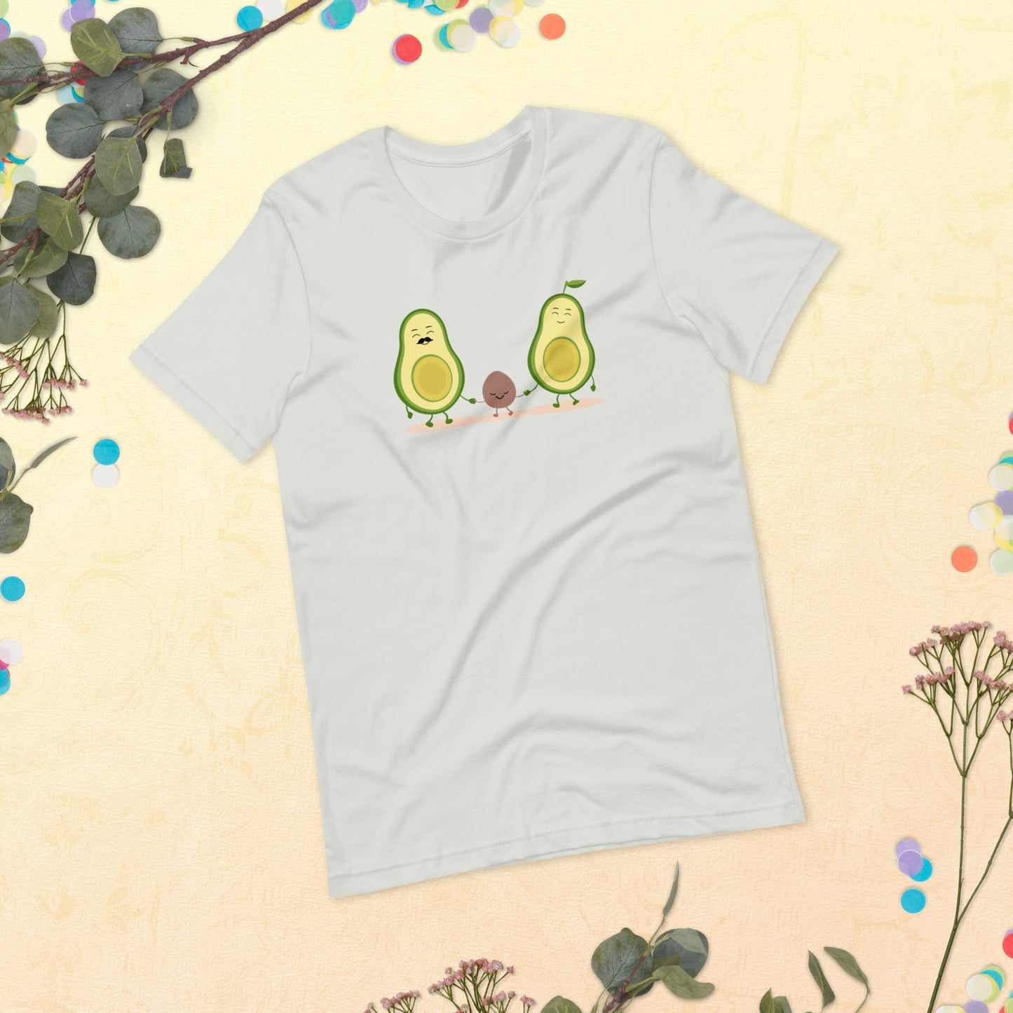 Avocado Family Matching Adult Unisex Shirt, Vegetarian Family, Funny Avocado Love Unisex t-shirt