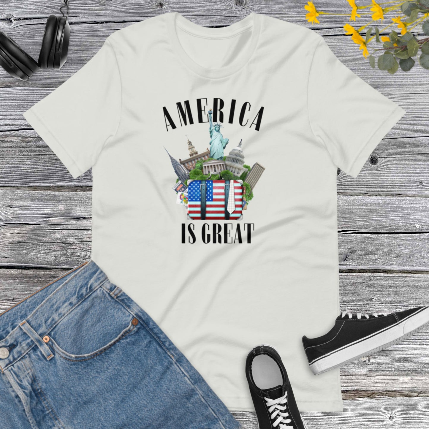 America is Great, Bless America, I Love America, USA Lover, America number One, Patriot Party TeeUnisex t-shirt