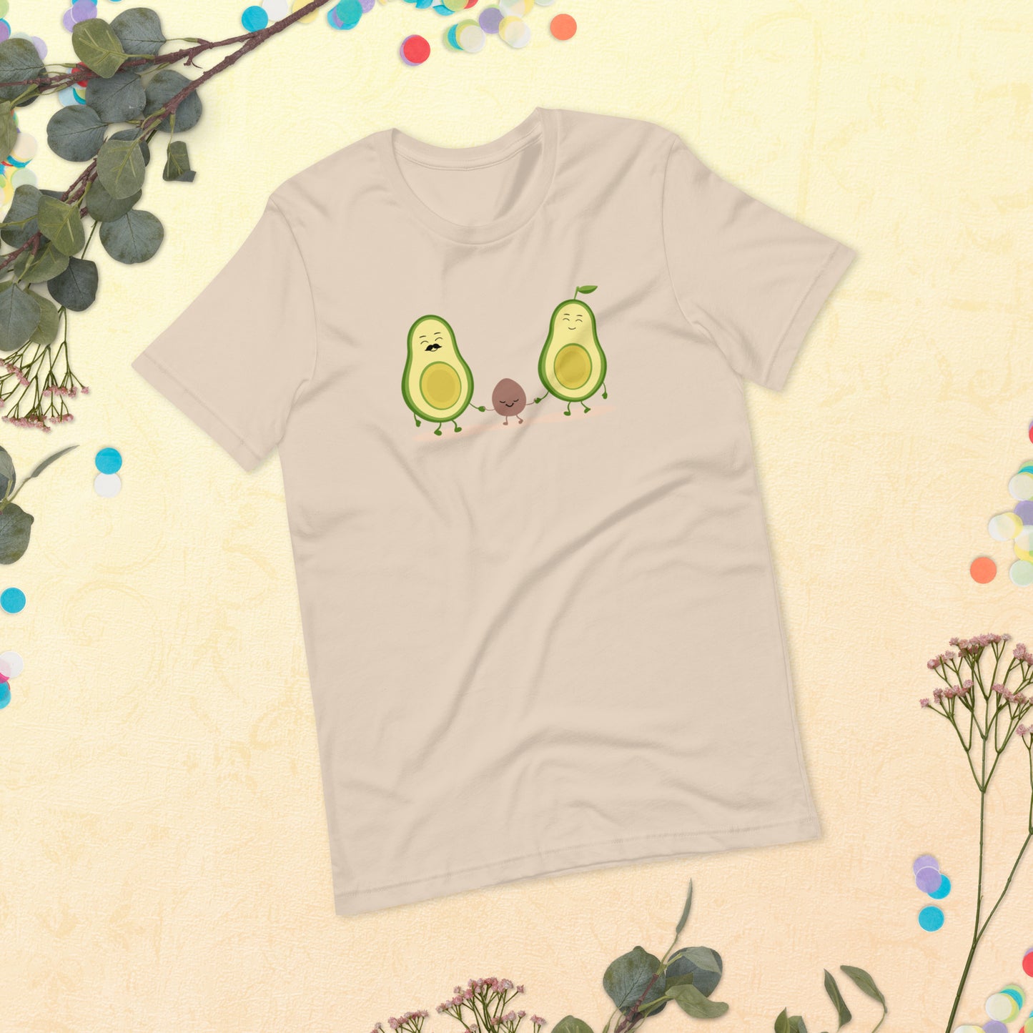 Avocado Family Matching Adult Unisex Shirt, Vegetarian Family, Funny Avocado Love Unisex t-shirt