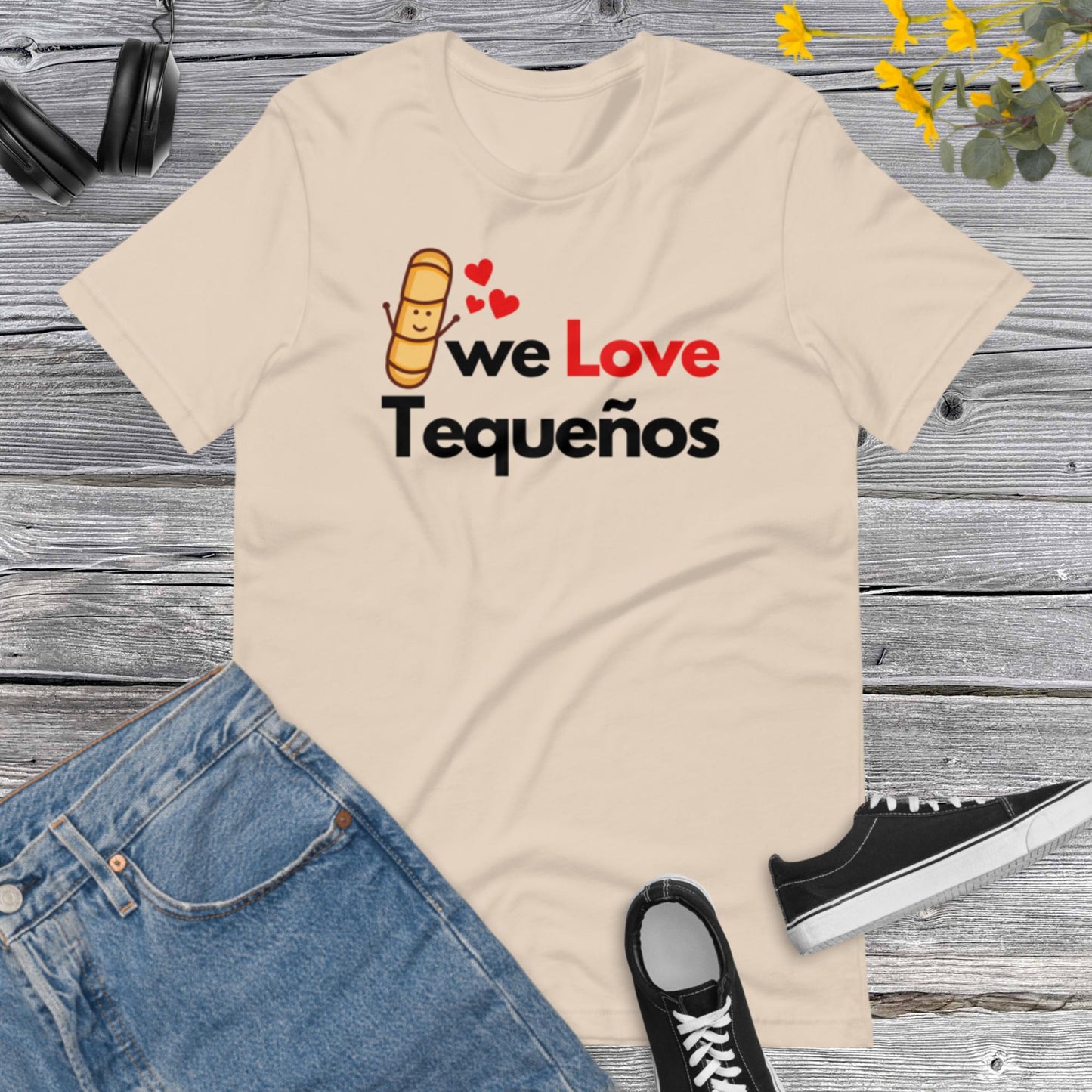 We Love Tequenos, Tequenos Lover, Venezuela Shirt I Love Tequeños, Funny Tequeno, Venezuelan Cheese Sticks Unisex t-shirt