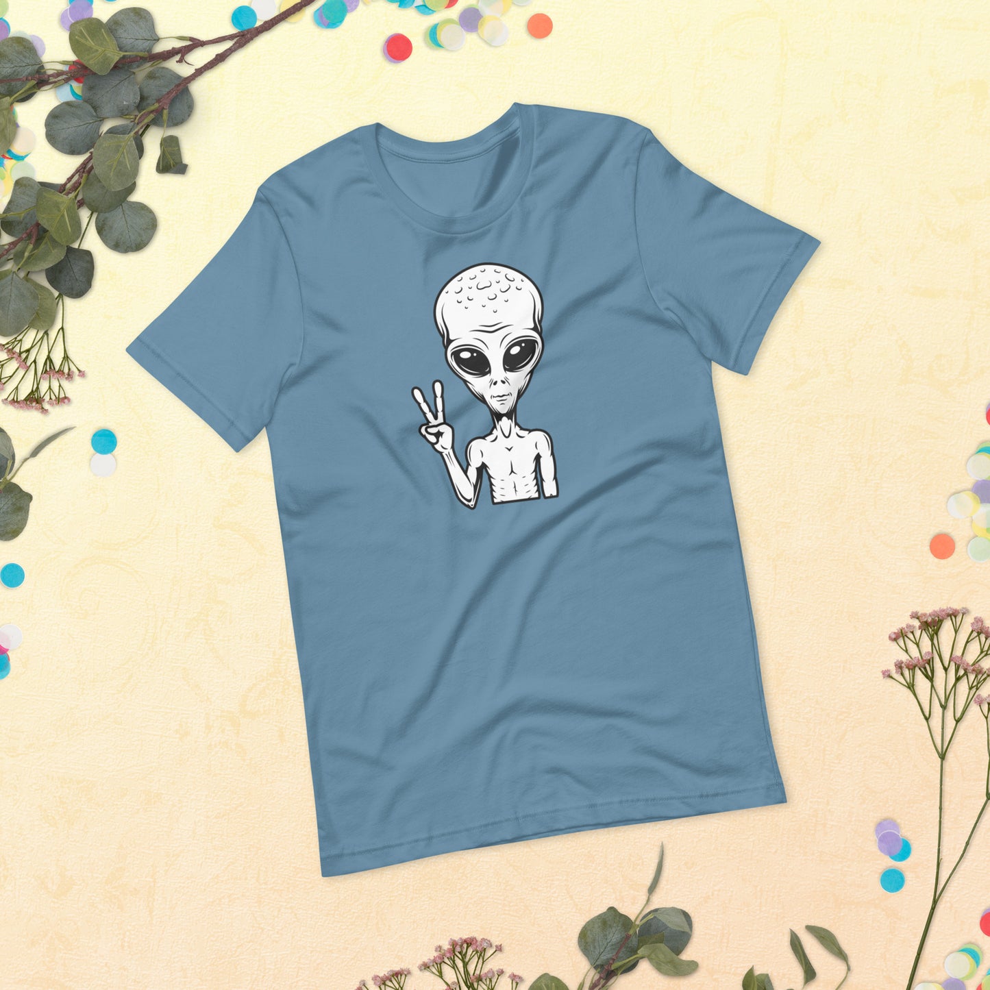 Alien Shirt, Peace Love Aliens, Funny Tee Cute, Alien Face Outfits, Space Lover, Alien face Unisex t-shirt