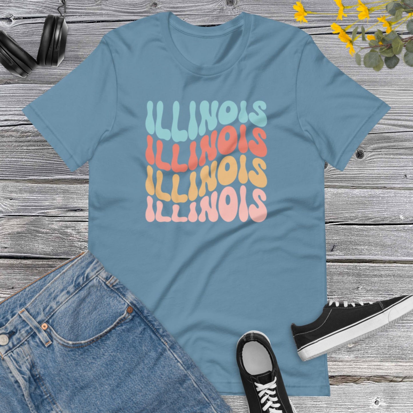 Illinois State Shirt, USA States Shirt, Illinois Gift, USA Travel shirt, Hometown Gift Tshirt, USA Trip Shirt, Illinois Lover Unisex t-shirt