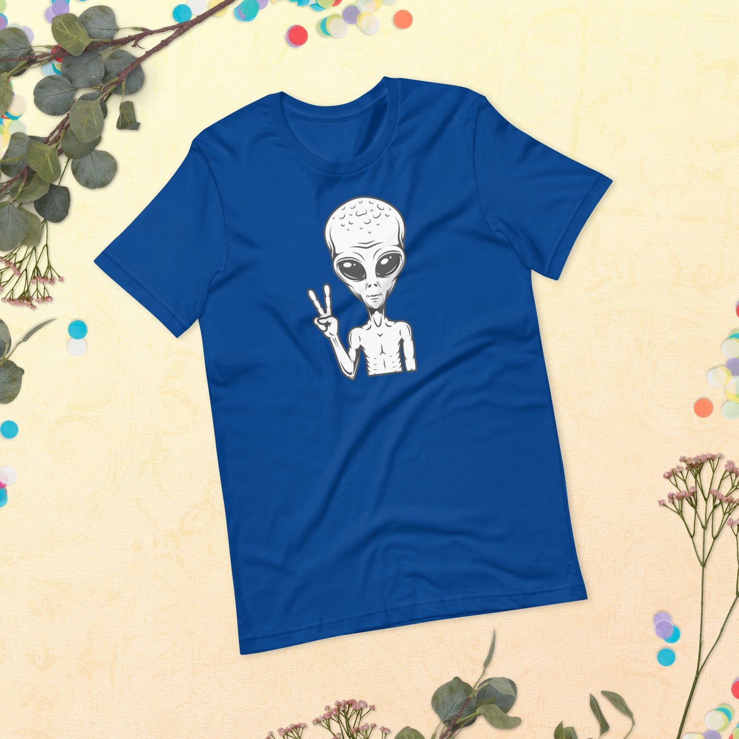 Alien Shirt, Peace Love Aliens, Funny Tee Cute, Alien Face Outfits, Space Lover, Alien face Unisex t-shirt