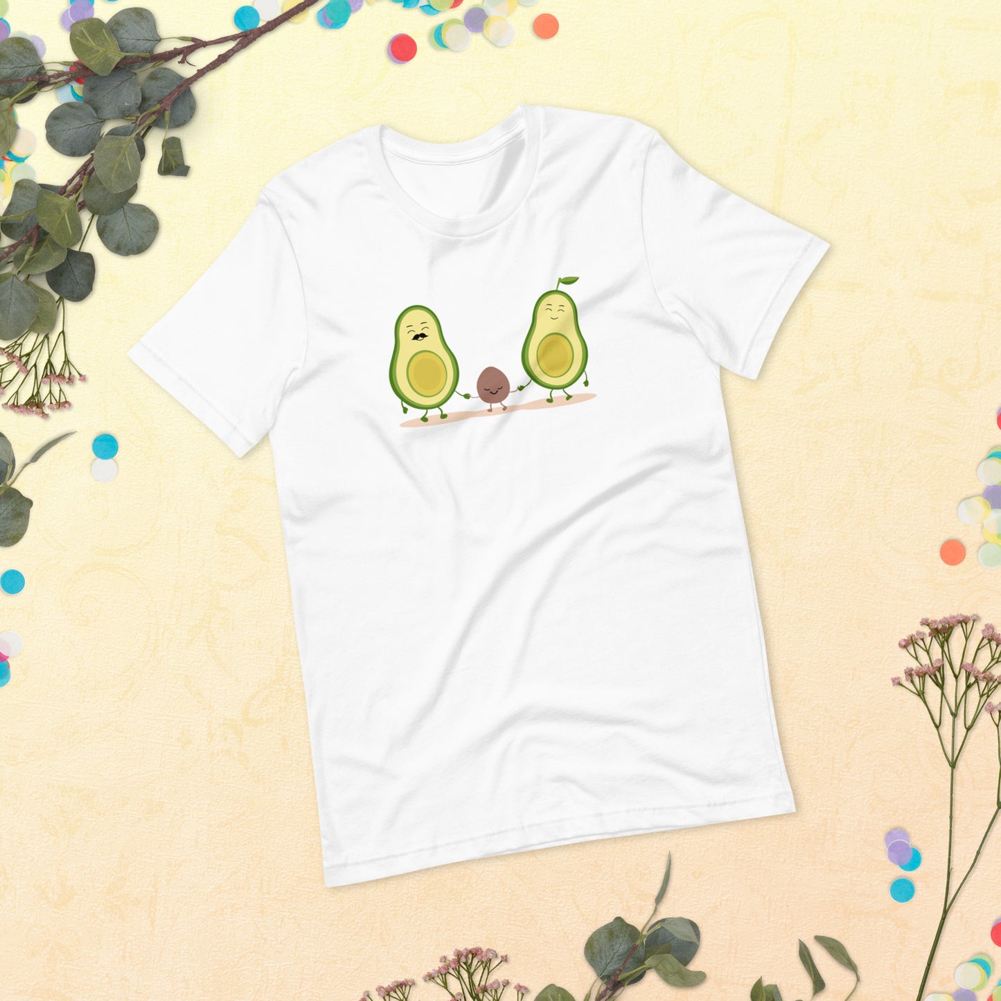 Avocado Family Matching Adult Unisex Shirt, Vegetarian Family, Funny Avocado Love Unisex t-shirt