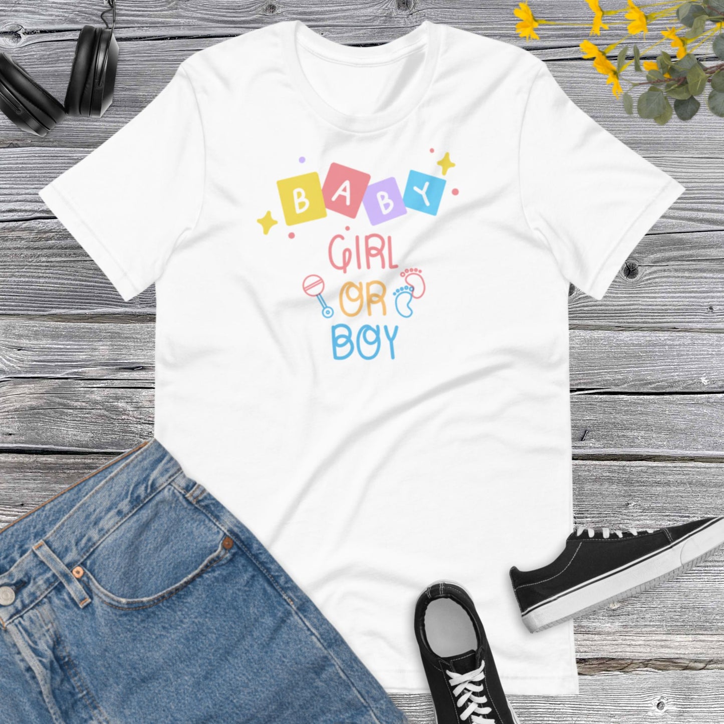 Baby Shower T-shirt, Gender Reveal T-Shirt Party Girl or Boy, Unisex t-shirt