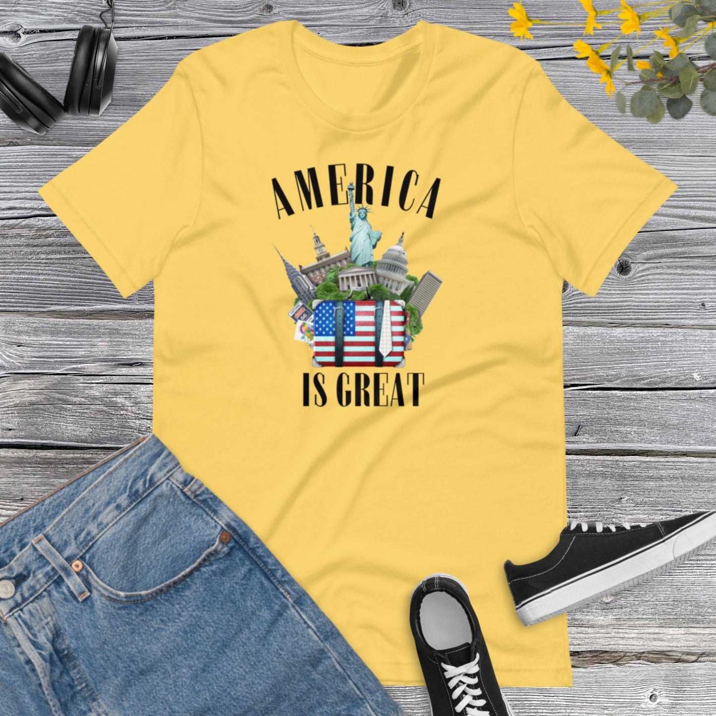 America is Great, Bless America, I Love America, USA Lover, America number One, Patriot Party TeeUnisex t-shirt