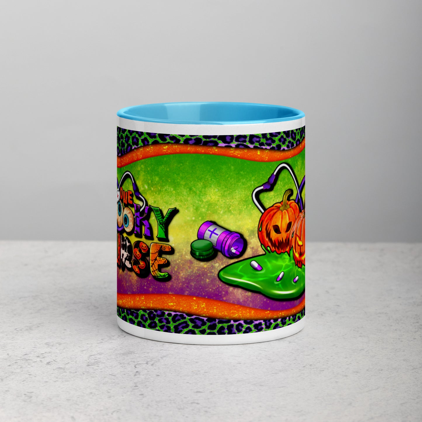 One Spooky Nurse Mug, Happy Halloween, Halloween Mug, Western Halloween Mug, Nurse Mug with Color Inside