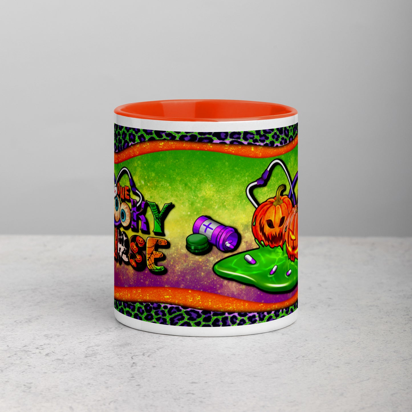 One Spooky Nurse Mug, Happy Halloween, Halloween Mug, Western Halloween Mug, Nurse Mug with Color Inside