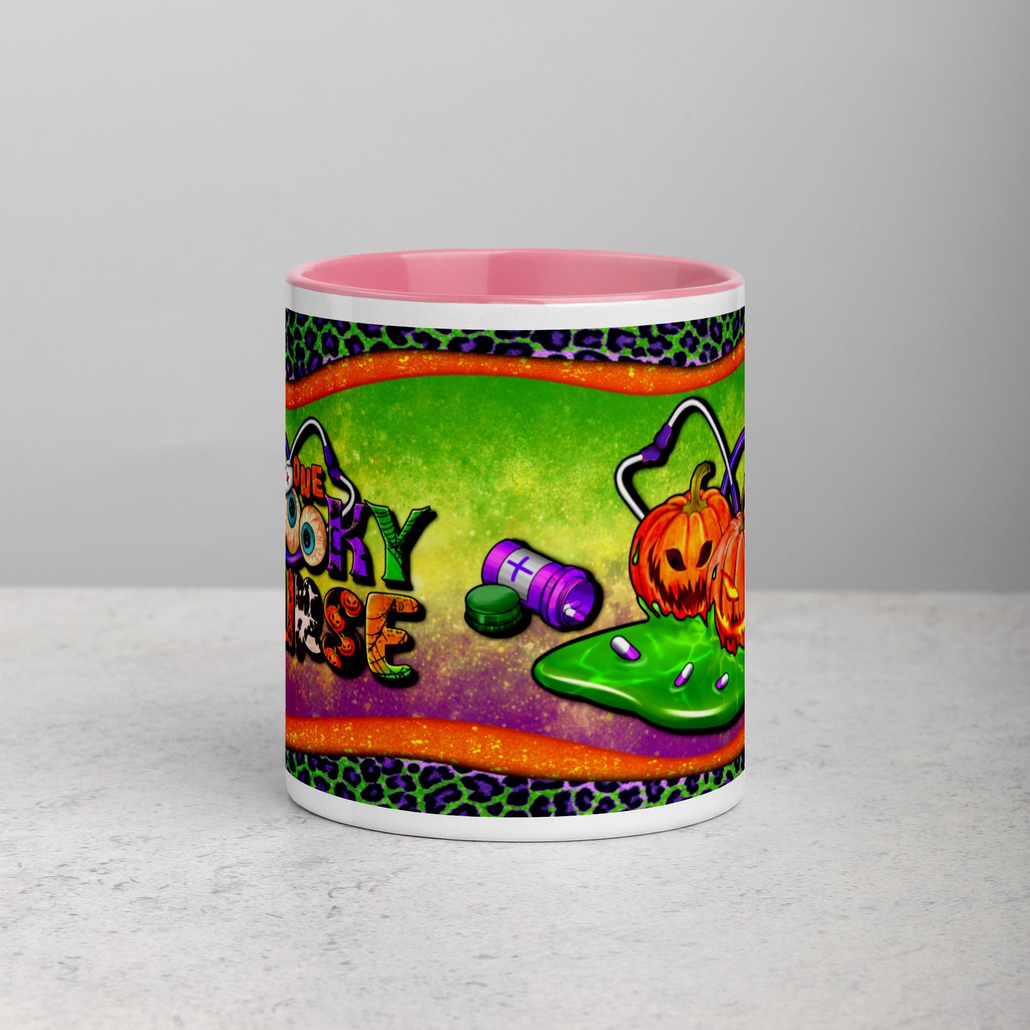 One Spooky Nurse Mug, Happy Halloween, Halloween Mug, Western Halloween Mug, Nurse Mug with Color Inside