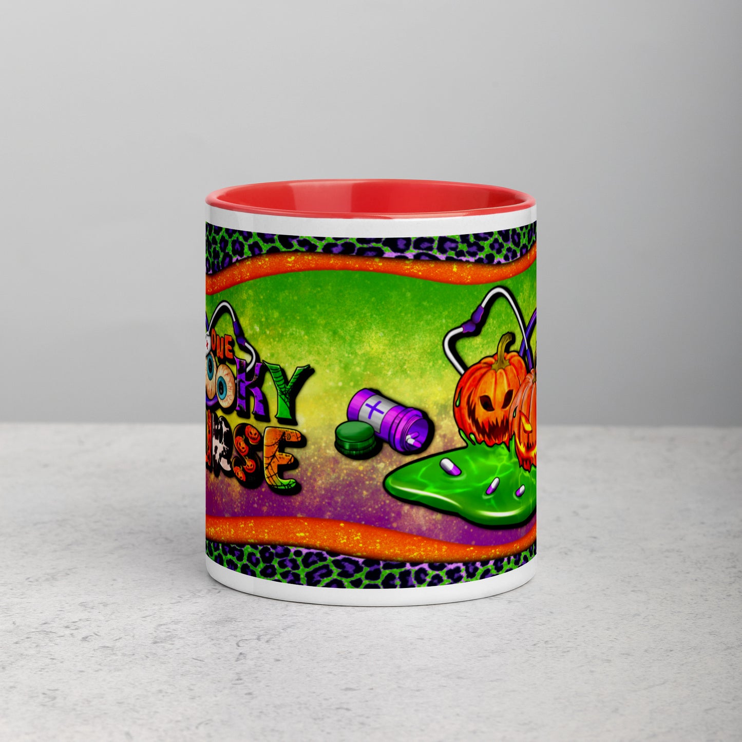 One Spooky Nurse Mug, Happy Halloween, Halloween Mug, Western Halloween Mug, Nurse Mug with Color Inside