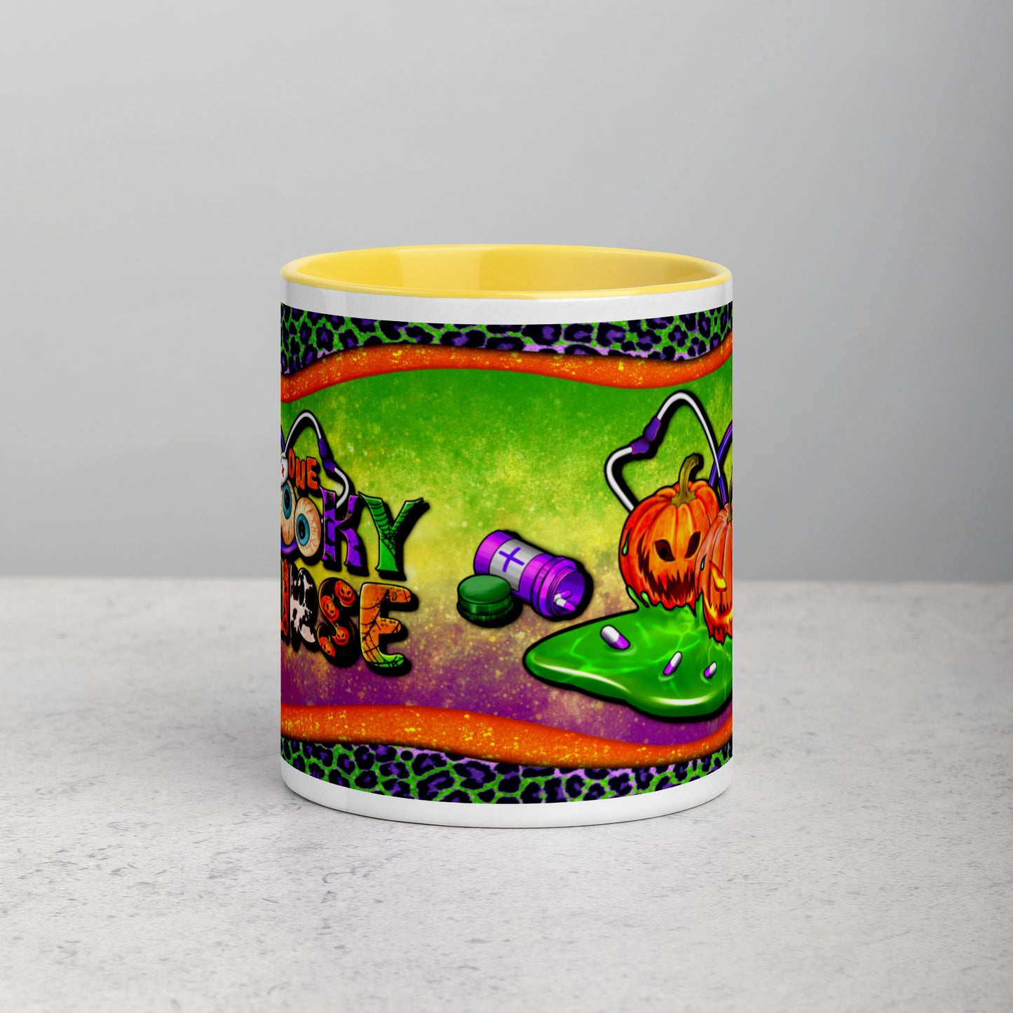 One Spooky Nurse Mug, Happy Halloween, Halloween Mug, Western Halloween Mug, Nurse Mug with Color Inside