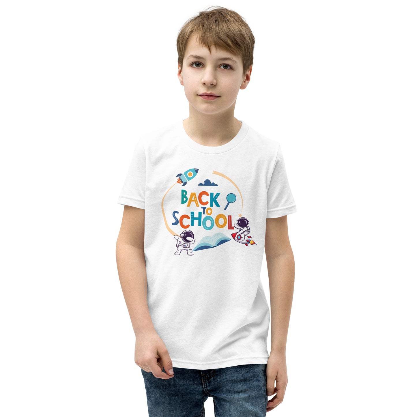 Astronaut Back To School, Preschool, Kindergarten, First grade, Second grade, Third grade, Kids Youth Short Sleeve T-Shirt