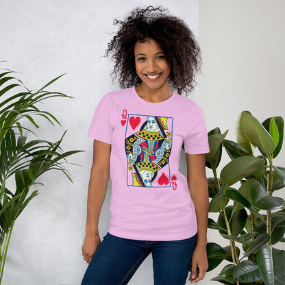 Queen of Hearts Graphic Tee Shirt for Women | Style Women T-Shirt Vintage Feminist Tee | Playing Cards | Gift for her Unisex t-shirt