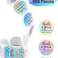 500 Pieces 1.0'' Thank You for Supporting My Small Business Stickers Roll Stickers Adhesive Holographic Stickers Rainbow Stickers for Business Online Retailers Boutiques Shops