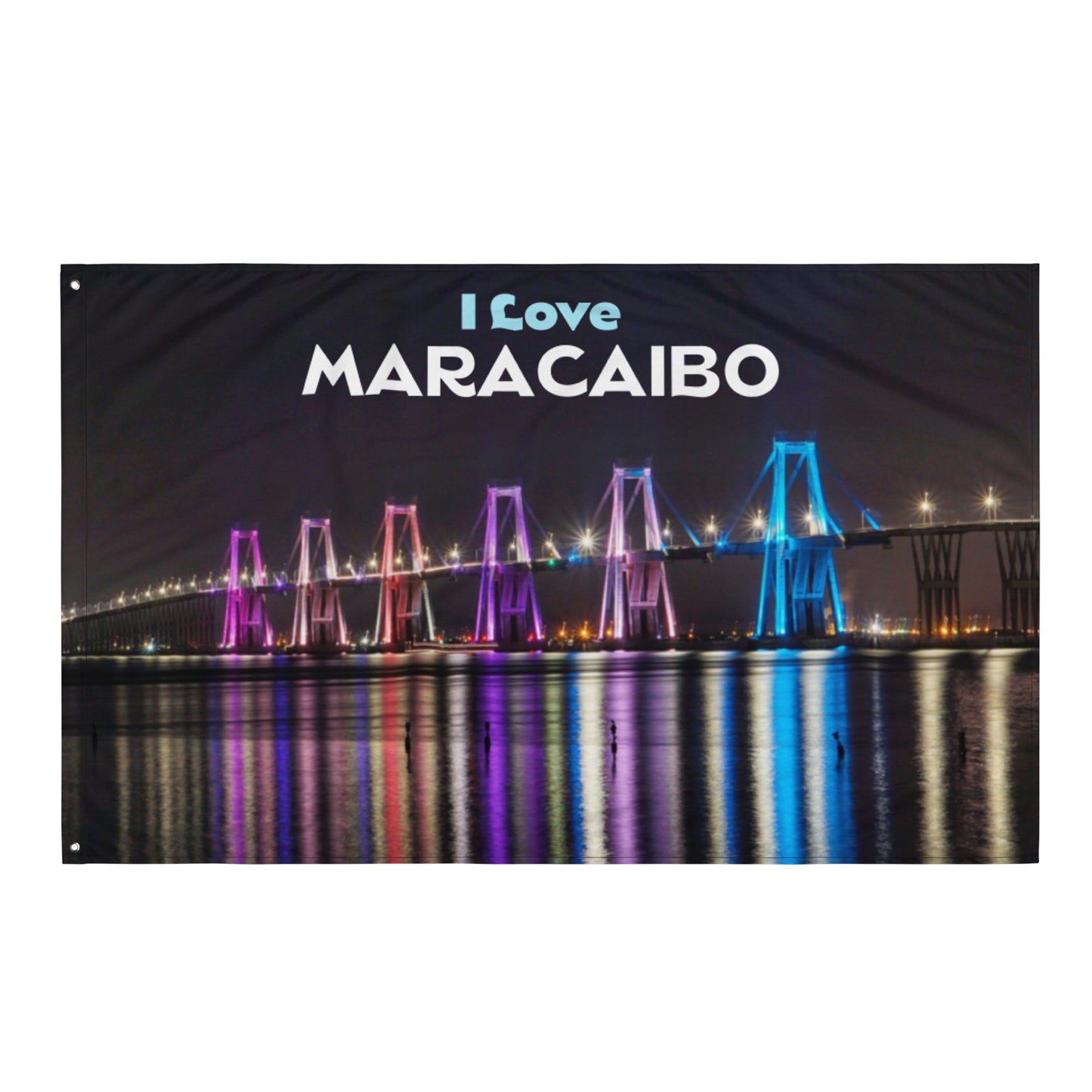 I Love Maracaibo Flag, Maracaibo, Venezuela, Puente Rafael Urdaneta, Puente sobre el Lago, I love Venezuela Flag