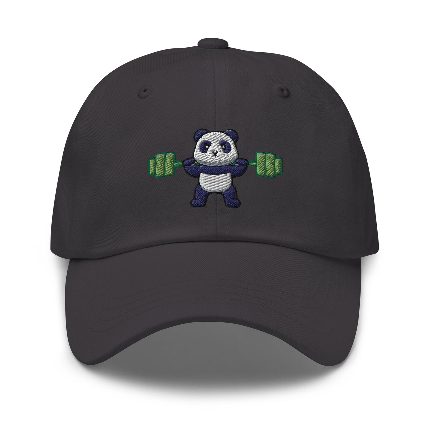 Cute Panda Lifting Bamboo Embroidered Adjustable Dad Hat, Panda Lover, Unstructured 6-panel, low-profile, Baseball Cap Multiple Colors