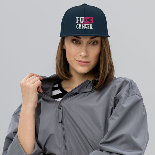 Fuc& Cancer, Breast Cancer Awareness, Team Cancer, Motivational, Pink Ribbon, In October We Wear Pink Snapback Hat