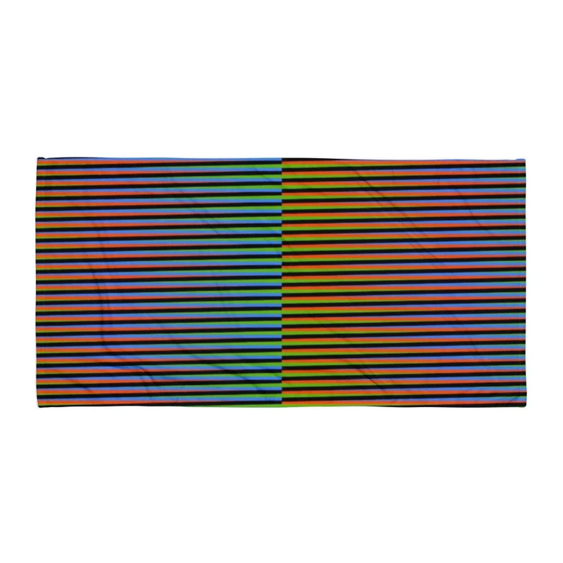 Maiquetia Beach Towel, Carlos Cruz Diez Venezuela, I love Caracas, Maiquetia, Venezuela en USA, Arte Cinetico