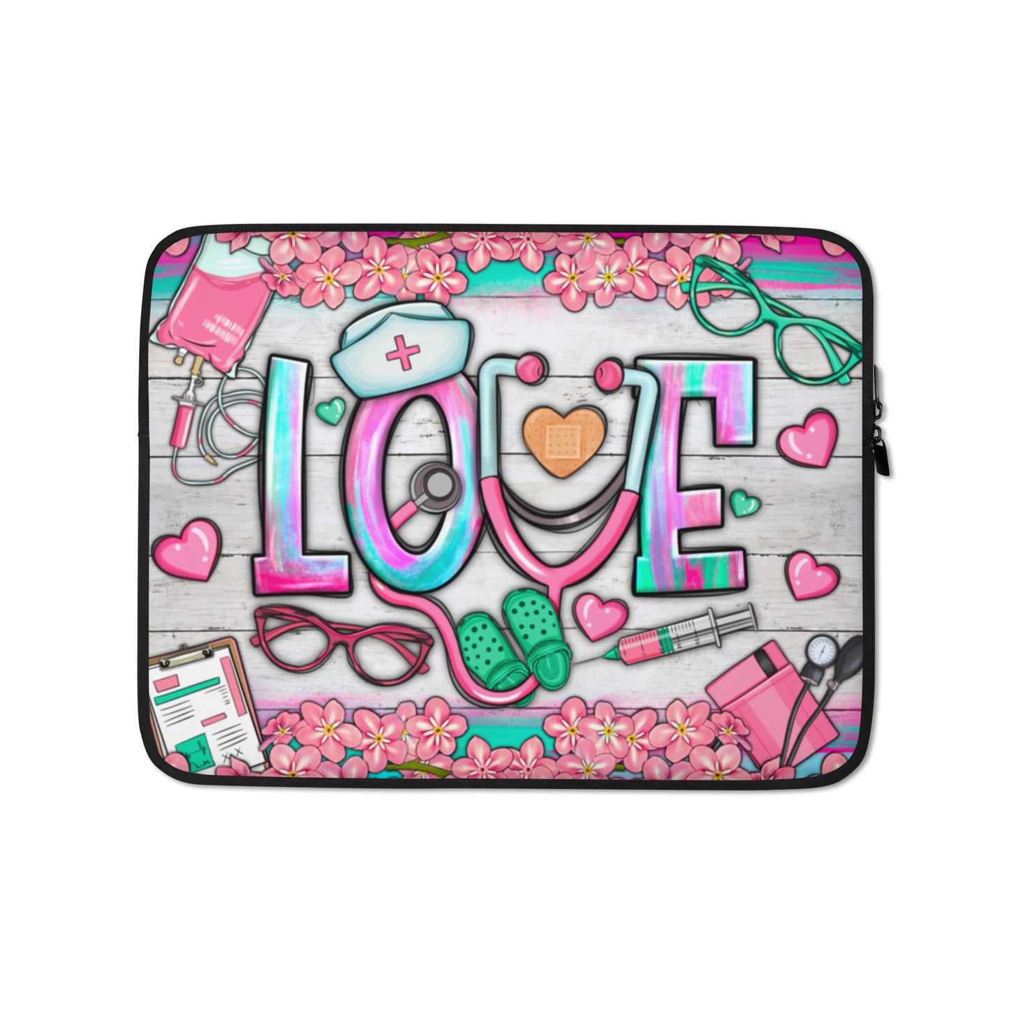 Nurse Love, Nurse In Progress, Nursing Student Gift, Nursing Graduate, School Nurse Gift, Macbook Pro Cover Laptop Sleeve