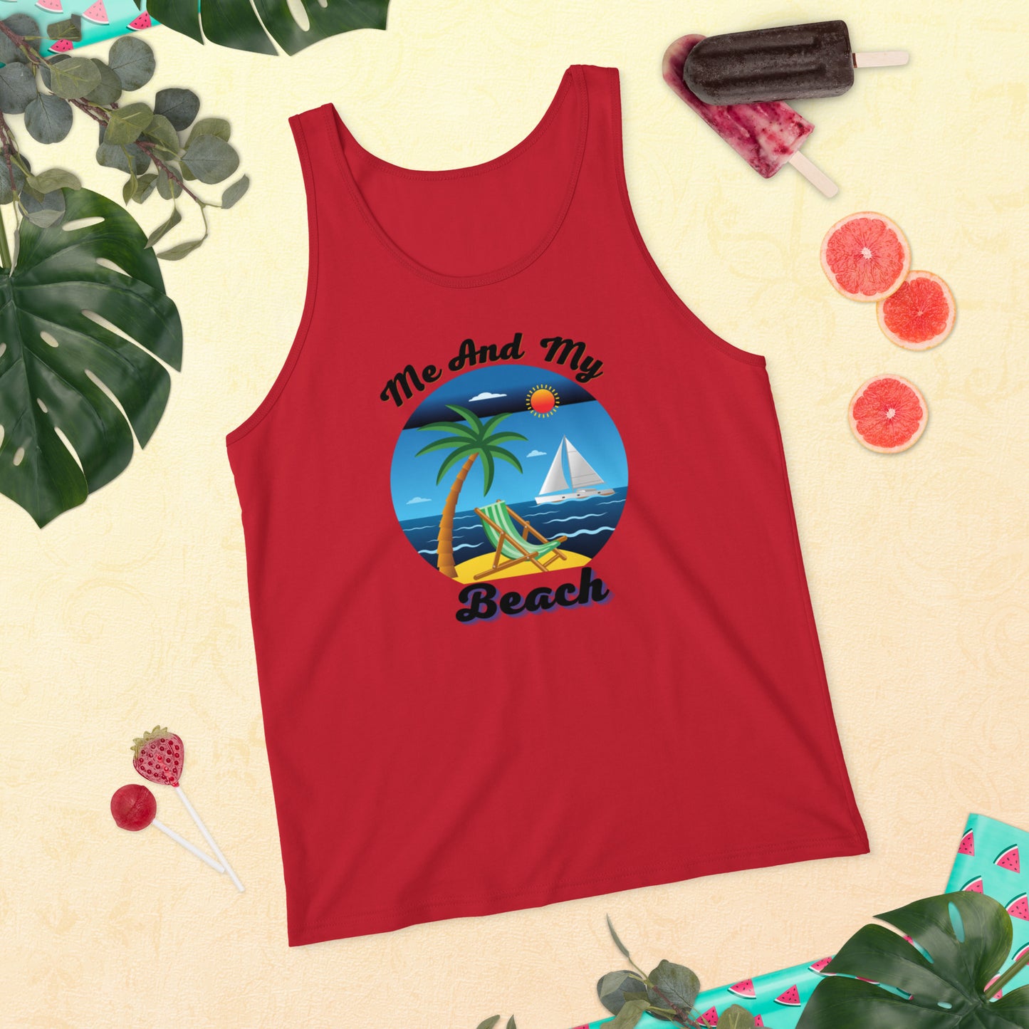 ME AND MY BEACH / Unisex Tank Top