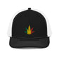 Weed Embroidered Hat, Colorful Flower / Trucker Cap