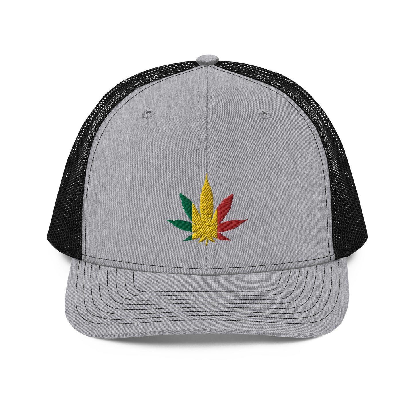 Weed Embroidered Hat, Colorful Flower / Trucker Cap