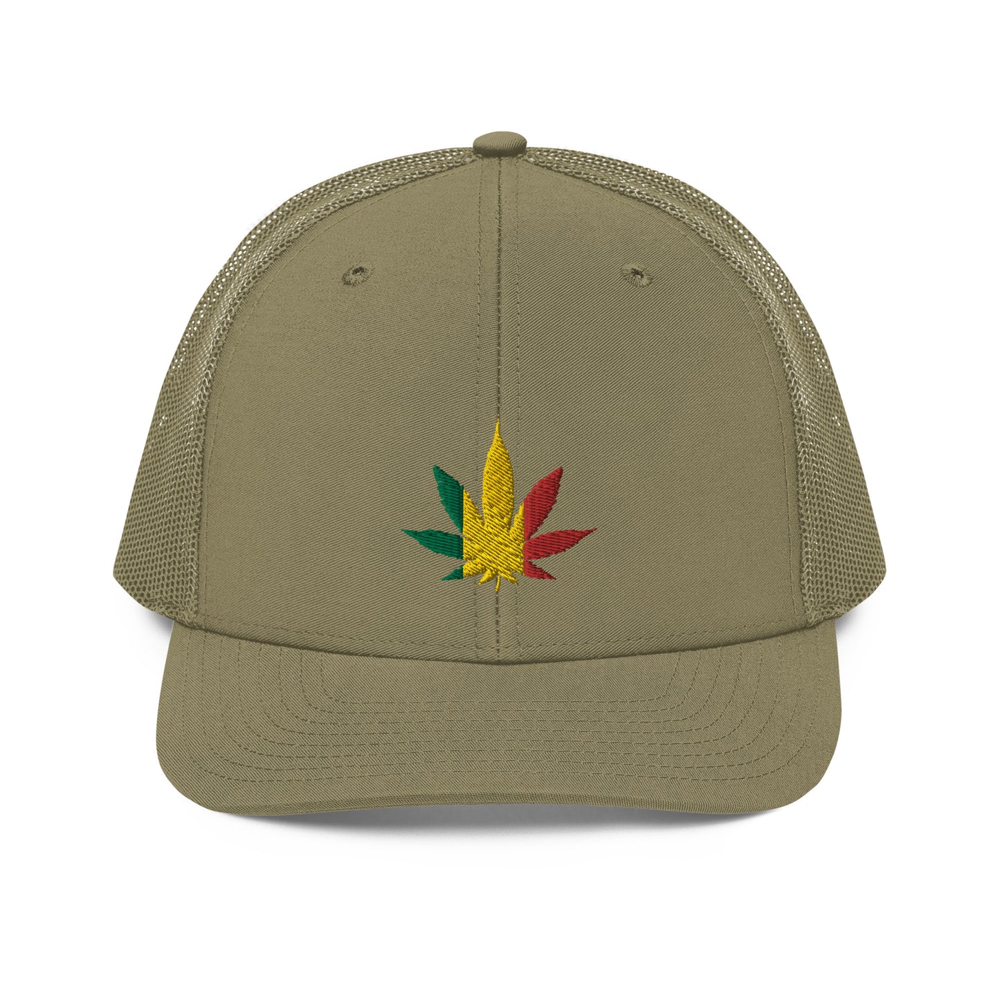 Weed Embroidered Hat, Colorful Flower / Trucker Cap