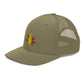 Weed Embroidered Hat, Colorful Flower / Trucker Cap
