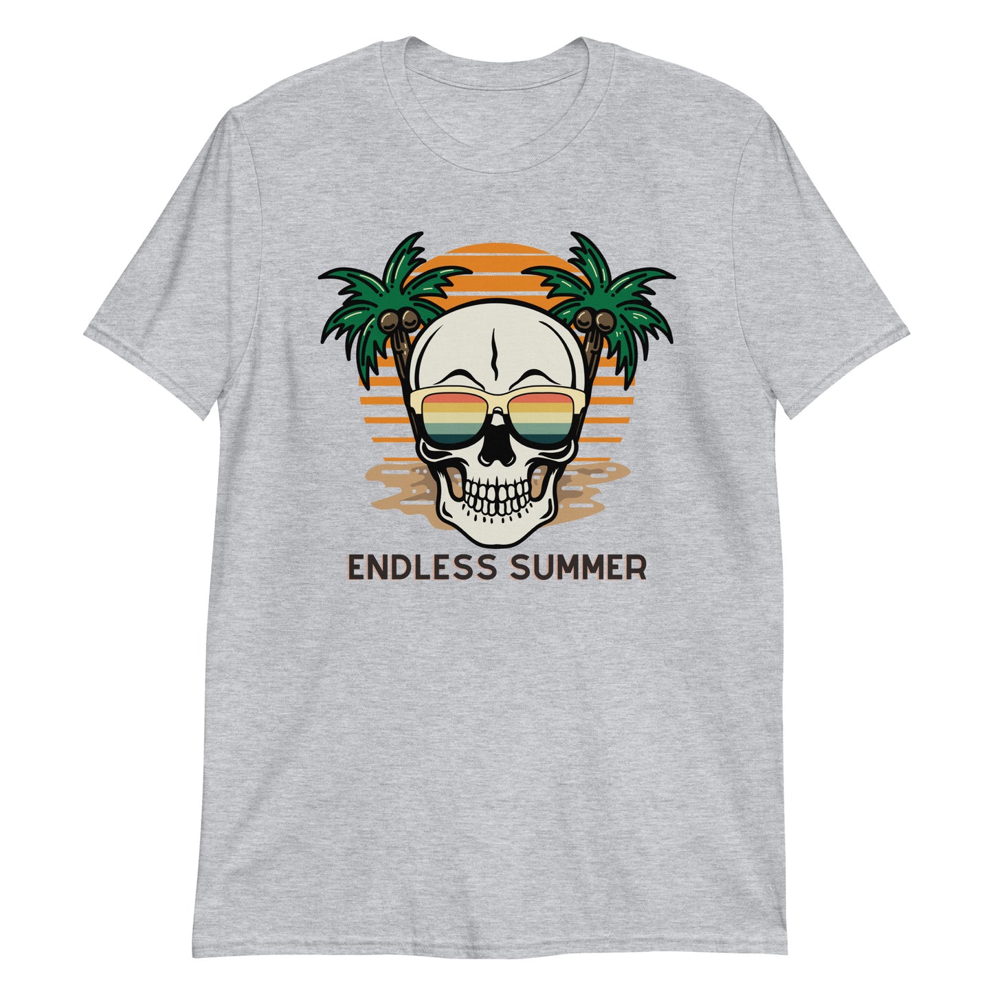 ENDLESS SUMMER, Funny Summer shirt, Skeleton on the beach funny, Happiness, Unisex t-shirt