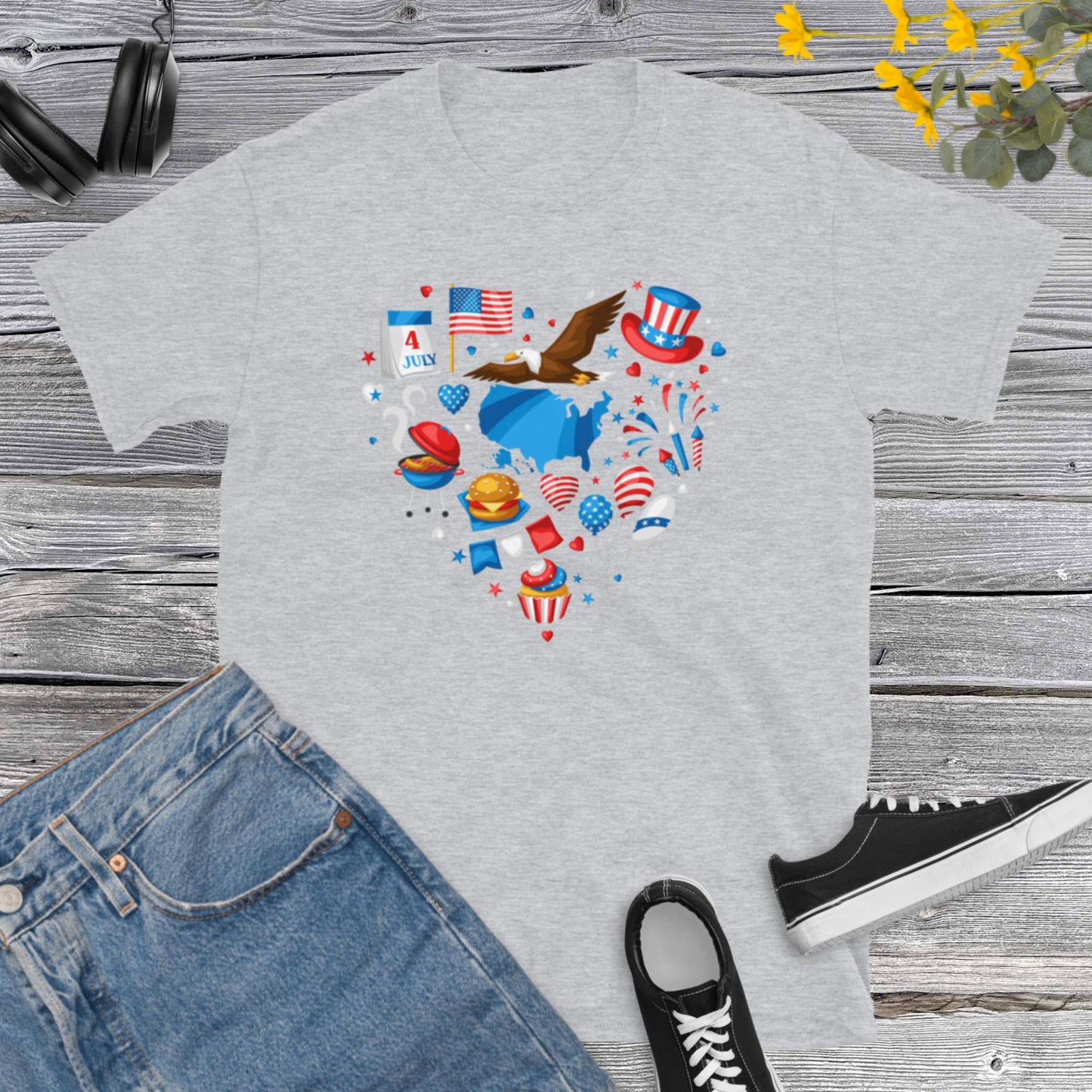 United States Patriotic, American is Great, Usa Independence Day, 4th of July Shirt, Memorial Day Gift, Independence Day Unisex T-Shirt