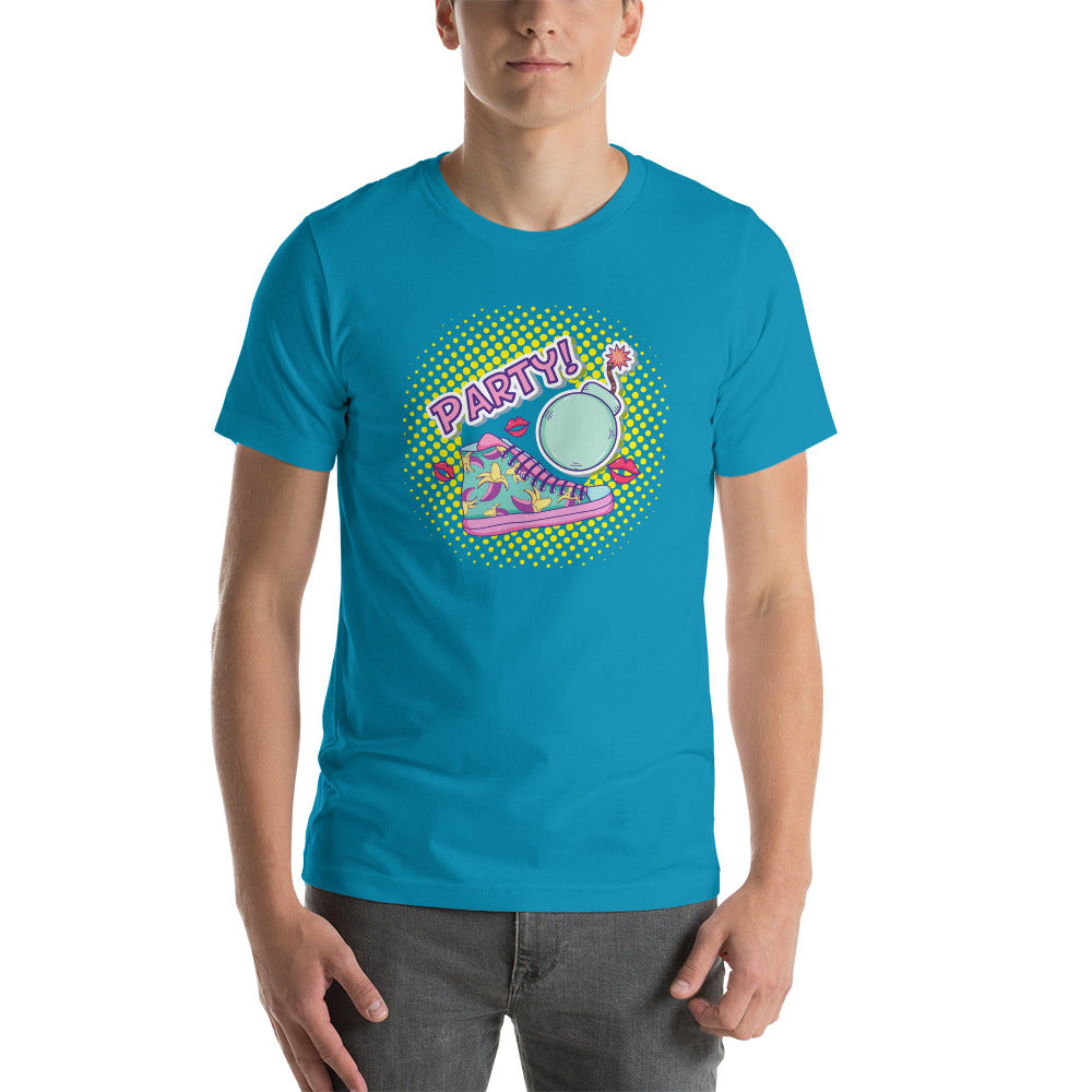 Birthday Pop Art, Retro Party Pop Art, Unisex t-shirt