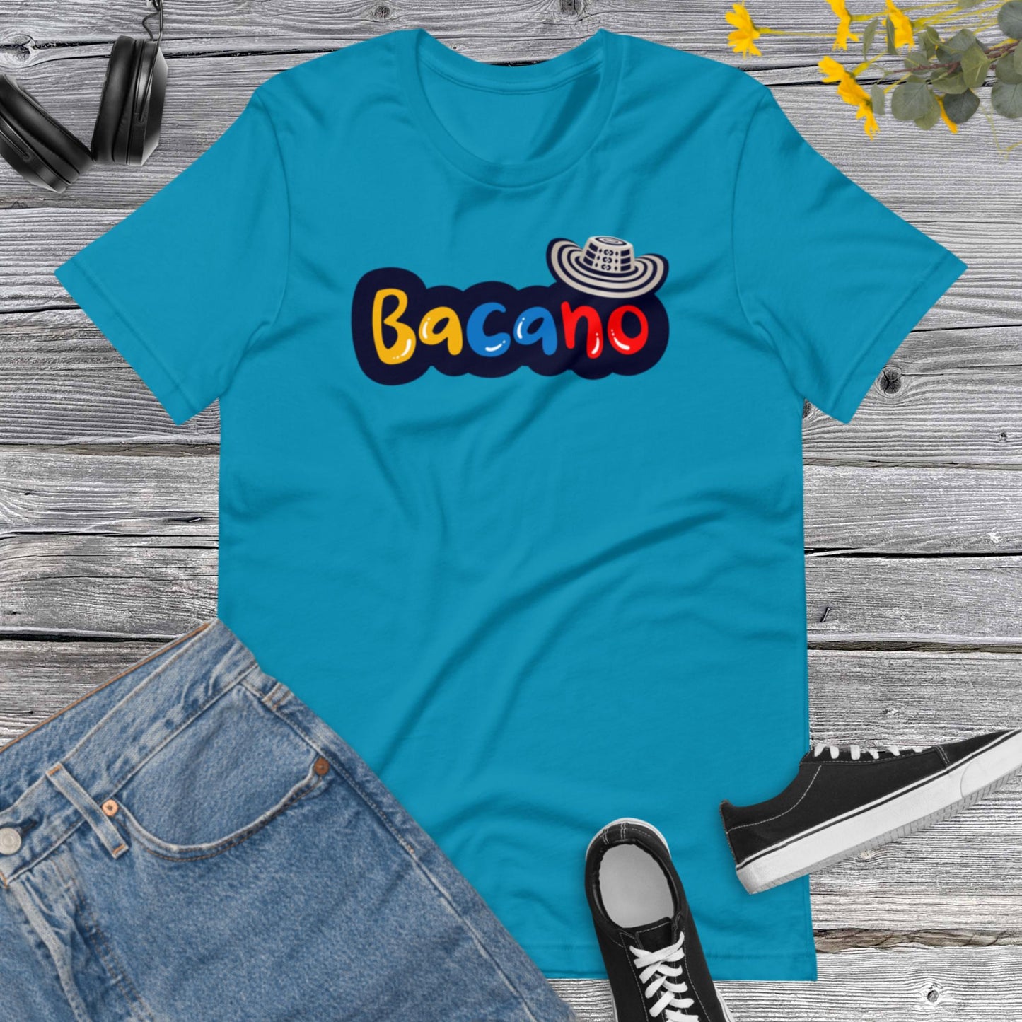 Bacano Colombian Sayings/Dichos,  I Love Colombia, Colombian, Latina Tee, Latino Tshirt, Colombia Traveler Top  Unisex t-shirt