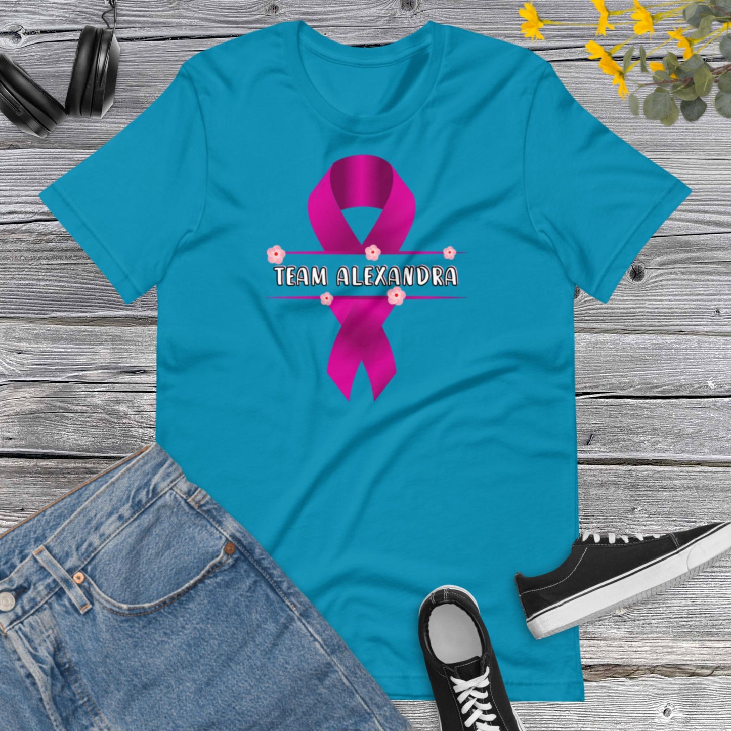 Breast Cancer T-shirt, Motivational T-shirt, Cancer Awareness T-shirt, Personalized Team Cancer T-shirt , Cancer Support Team Shirt, Support Unisex t-shirt