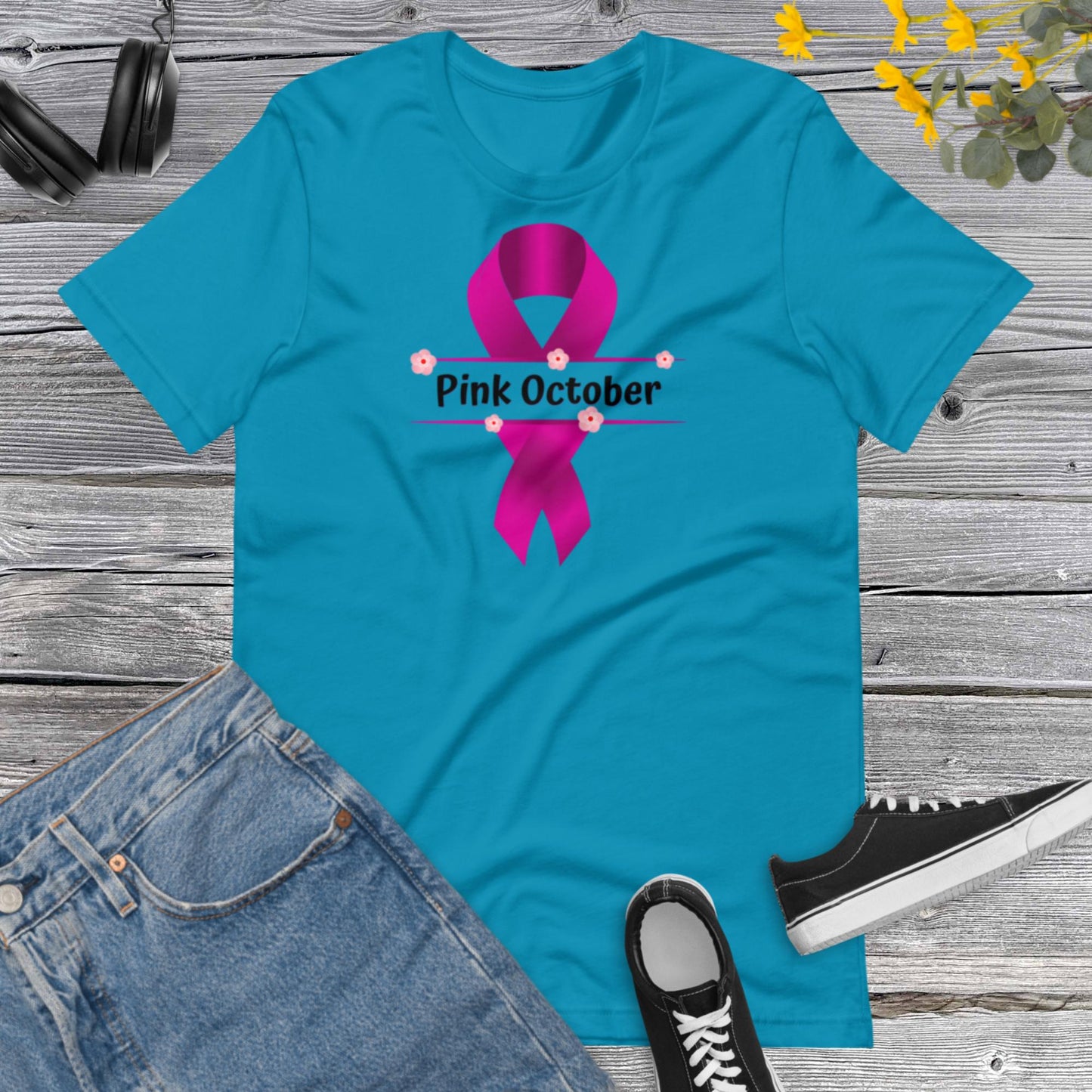 PinkOctober Breast Cancer T-shirt, Motivational Cancer Awareness T-shirt, Breast Cancer T-shirt, Cancer Awareness Unisex t-shirt