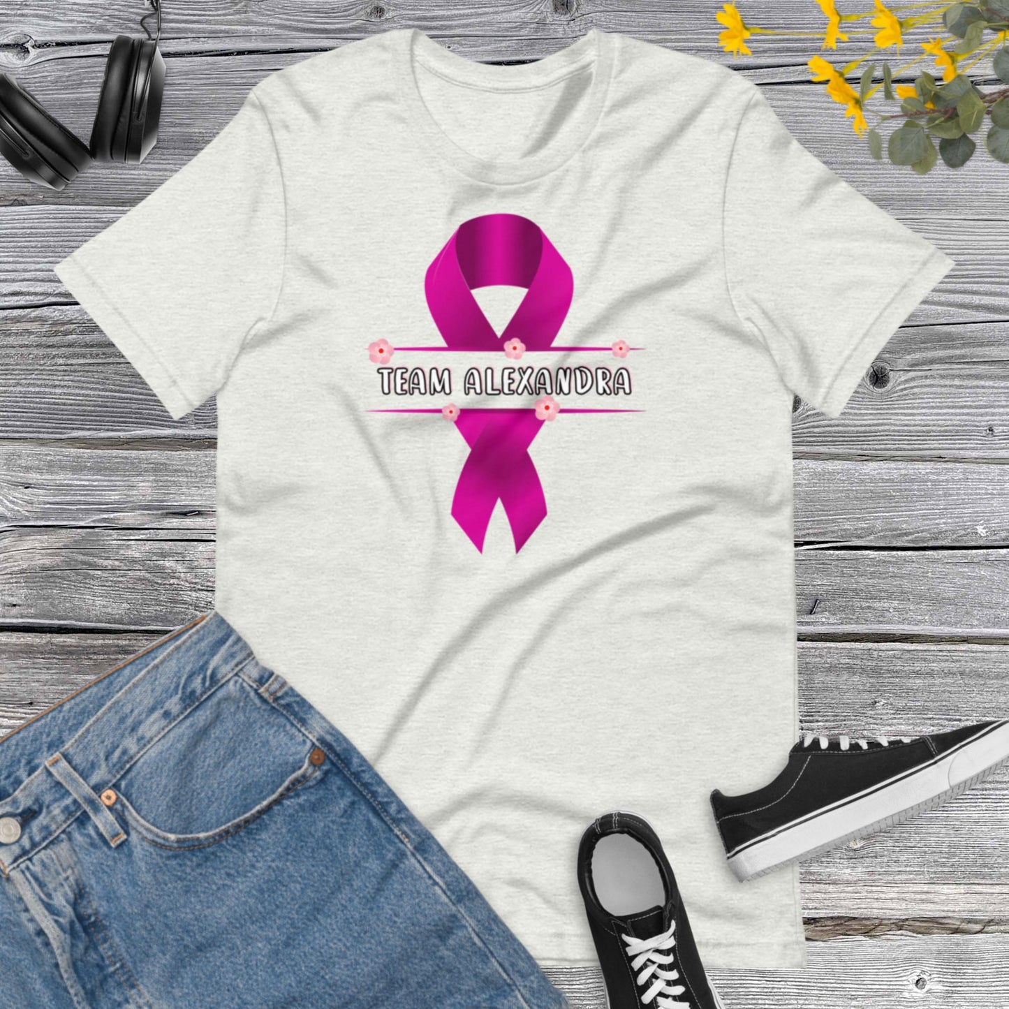 Breast Cancer T-shirt, Motivational T-shirt, Cancer Awareness T-shirt, Personalized Team Cancer T-shirt , Cancer Support Team Shirt, Support Unisex t-shirt