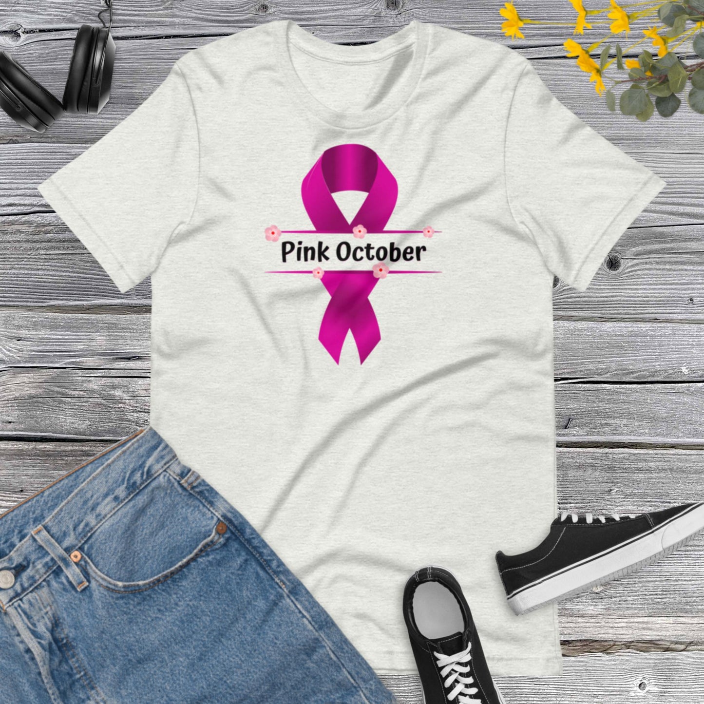 PinkOctober Breast Cancer T-shirt, Motivational Cancer Awareness T-shirt, Breast Cancer T-shirt, Cancer Awareness Unisex t-shirt