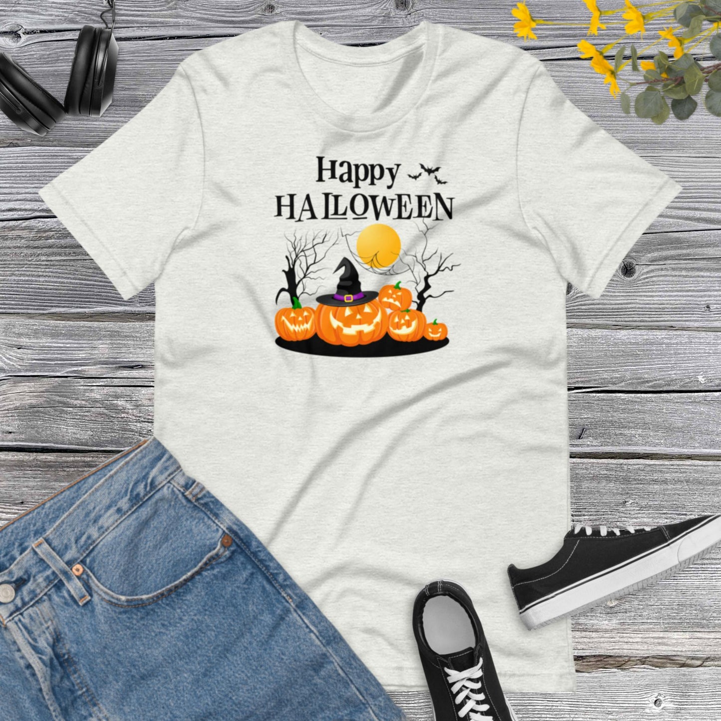 Happy Halloween, Halloween Hat, Halloween Witch Pumpkins, Spooky, Matching Family Halloween Outfits Unisex t-shirt